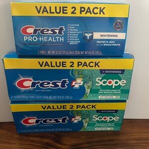 Crest Pro-Health and Scope Whitening Toothpaste Value Pack